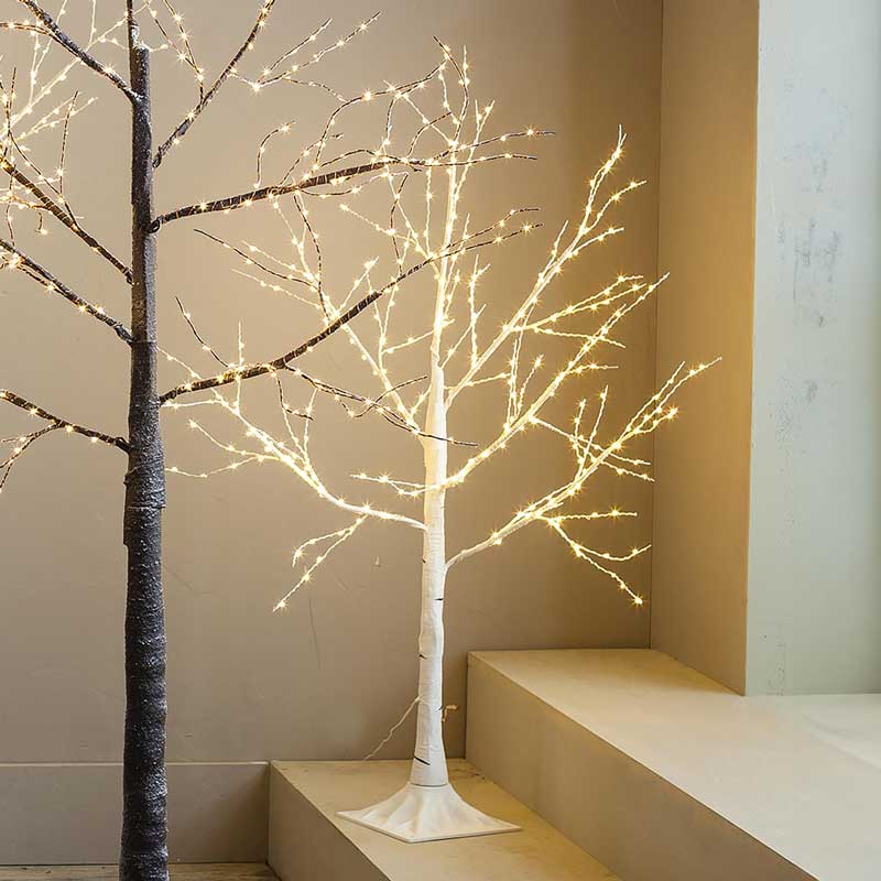 Birch LED Lighted Tree, Medium 5'H (White)